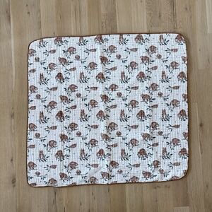 Clementine Kids Floral Cotton Muslin Reversible Quilt Baby Nursey Sloths Unisex